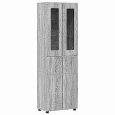 Vidaxl Visok predalnik s polico FLORIN Siva Sonoma 60 x 35 x 182 cm
