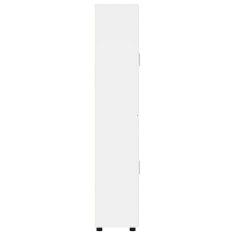Vidaxl Visok predalnik FLORIN Visok sijaj bela 60 x 35 x 182 cm