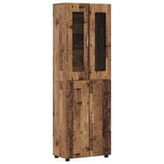 Vidaxl Visok predalnik s polico FLORIN Star les 60 x 35 x 182 cm