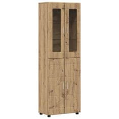 Vidaxl Visok predalnik s polico FLORIN Umetni hrast 60 x 35 x 182 cm
