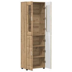 Vidaxl Visok predalnik s polico FLORIN Umetni hrast 60 x 35 x 182 cm