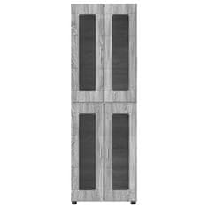Vidaxl Visok predalnik s polico FLORIN Siva Sonoma 60 x 35 x 182 cm