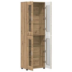 Vidaxl Visok predalnik s polico FLORIN Umetni hrast 60 x 35 x 182 cm