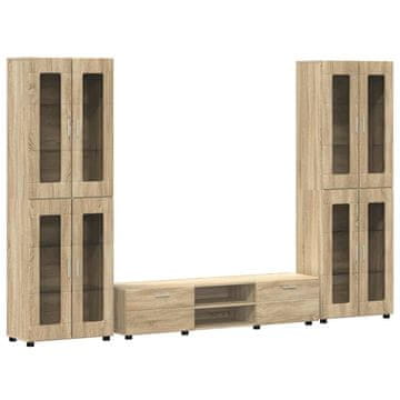 Vidaxl Komplet TV omaric FLORIN 3 pcs Sonoma hrast Konstruiran les
