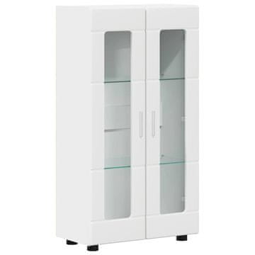 Vidaxl Strani šal FLORIN Bela 55,5 x 29 x 100 cm Konstruiran les