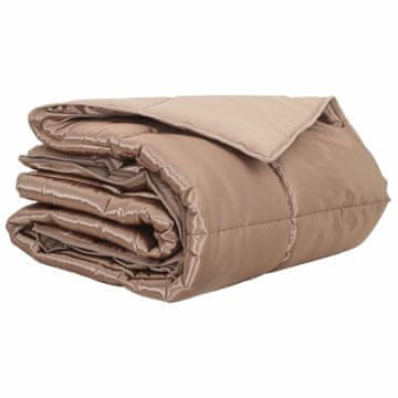 Vidaxl Poletna odeja Zlata 220 x 240 cm Satin in mikrovlakna