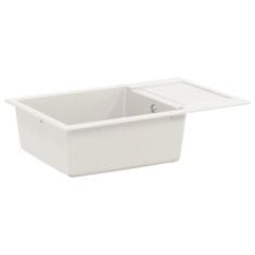 Vidaxl Umivalnica Bela 780 x 500 mm 80% Kvarc in 20% Smola