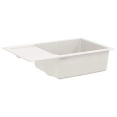 Vidaxl Umivalnica Bela 780 x 500 mm 80% Kvarc in 20% Smola