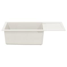 Vidaxl Umivalnica Bela 780 x 500 mm 80% Kvarc in 20% Smola