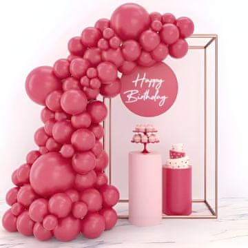 Nikcorp Set rdečih balonov za girlando 110 kosov, lateks dekoracija za zabave, rojstni dan, poroko