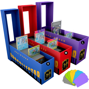 Nikcorp Škatla za zbirateljske kartice Pokemon TCG, organizator 3 kosi, do 4000 kartic, s 10 pregradami, trpežna lepenka