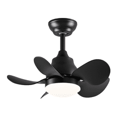 Nikcorp Stropni ventilator z LED lučjo 55 cm, 6 hitrosti, daljinski upravljalnik, tiho delovanje, črn