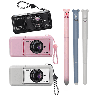 Nikcorp Brisalna kemična pisala z radirko 6 kosov, set barvnih pisal za otroke in šolo, piši briši s korektorjem