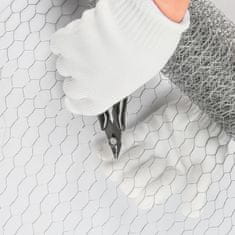 Nikcorp Šesterokotna žična mreža 40 cm x 6 m, 13 mm, pocinkana ograja za vrt in živali s kleščami, vezicami in rokavicami