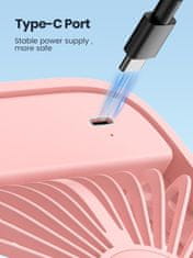 Nikcorp Namizni ventilator USB komplet 2 kosov, tih, 3 hitrosti, zložljivo stojalo, prenosen, za pisarno in dom