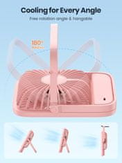 Nikcorp Namizni ventilator USB komplet 2 kosov, tih, 3 hitrosti, zložljivo stojalo, prenosen, za pisarno in dom