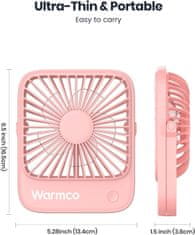 Nikcorp Namizni ventilator USB komplet 2 kosov, tih, 3 hitrosti, zložljivo stojalo, prenosen, za pisarno in dom