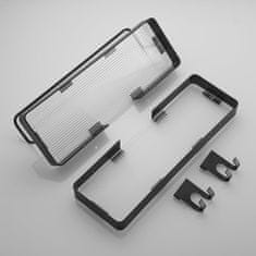 Nikcorp Stenska polica za začimbe 35 cm, kuhinjsko stojalo brez vrtanja z držalom za brisače in kavlji, samolepilna