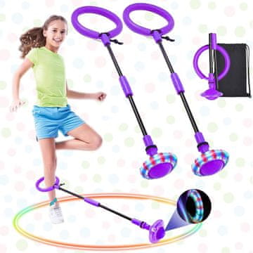 Nikcorp LED skakalni obroč za nogo z lučko, svetleča skakalna žoga za otroke in odrasle, športna igrača za fitnes zabavo