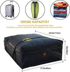 Nikcorp Strešna torba 425 L zložljiva, vodoodporna univerzalna torba za avto in SUV, 95x95x46 cm