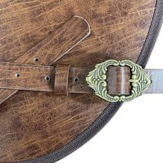 Nikcorp Vikinški prsni oklep iz PU usnja, Fenrir Vegvisir, reliefni kostum za cosplay in LARP, nastavljiva velikost