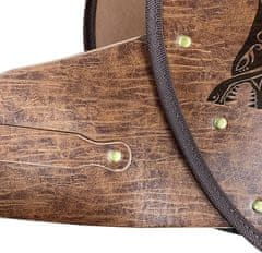 Nikcorp Vikinški prsni oklep iz PU usnja, Fenrir Vegvisir, reliefni kostum za cosplay in LARP, nastavljiva velikost