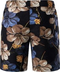 Nikcorp Moški poletni komplet srajca in kratke hlače, dvodelni, cvetlični vzorec, havajski stil, moder