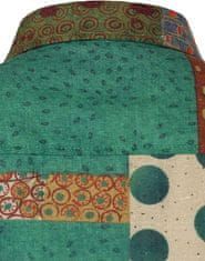 Nikcorp Moška lanena srajca z afriškim potiskom zelena, dolg rokav, oprijet kroj, etno stil, M