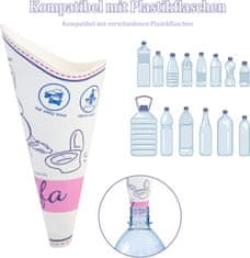 Nikcorp Ženski lijak za uriniranje za enkratno uporabo 50 kosov, higienični pripomoček za uriniranje stoje, potovanja