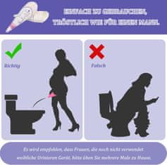 Nikcorp Ženski lijak za uriniranje za enkratno uporabo 50 kosov, higienični pripomoček za uriniranje stoje, potovanja