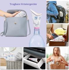 Nikcorp Ženski lijak za uriniranje za enkratno uporabo 50 kosov, higienični pripomoček za uriniranje stoje, potovanja