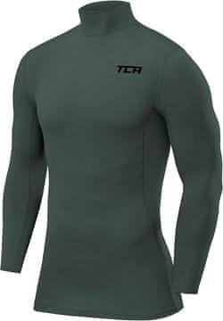 Nikcorp Moška termična kompresijska majica z dolgimi rokavi, za šport in trening, zelena, velikost L (10-12 let)
