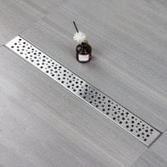 Nikcorp Linearni tuš odtok Bubble 120x11 cm, nerjaveče jeklo, s sifonom proti vonjavam in filtrom, ploski, za tuš kabino