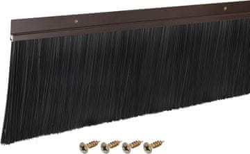 Nikcorp Talno tesnilo za vrata s ščetko 900 mm, aluminijasto, rjavo, izolacijsko, samolepilno, zaščita pred prepihom