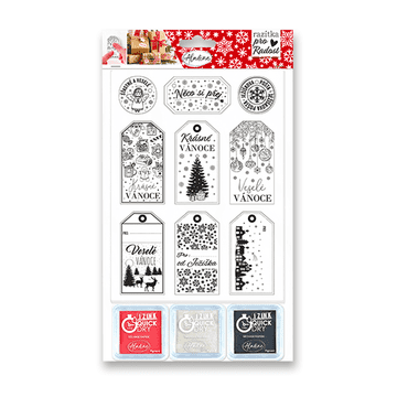 Aladine Stamps - Božične značke 9 kosov