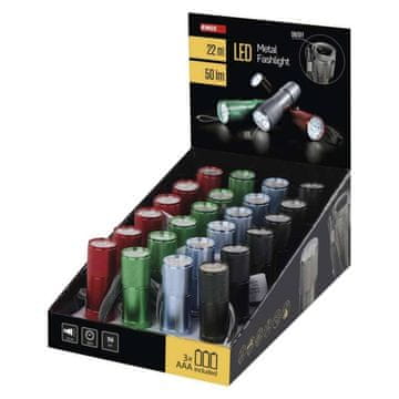Emos Svetilka 9 LED kovinska, 3 x AAA