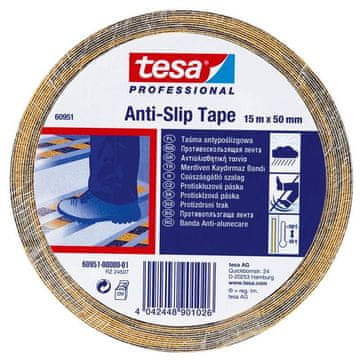 Tesa Protihrupni opozorilni trak 60951, 15 m x 50 mm, črno-rumene barve