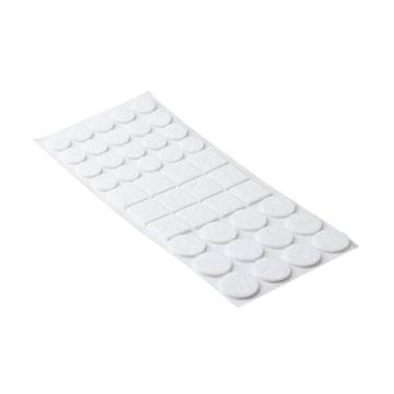 Walteco Komplet samolepilnih blazinic iz filca, bele barve, 44 kosov