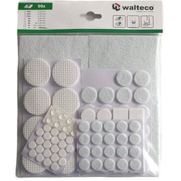 Walteco Komplet blazinic za vrata iz filca, EVA in blažilnikov, bele barve, 99 kosov