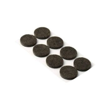 Walteco Blazinice iz filca Ø 20 mm, samolepilne, rjave barve, 32 kosov