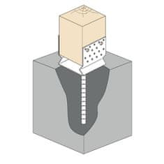 Ostatní Betonska sidrna noga tipa U, 140 x 120 x 4, z oblikovanjem
