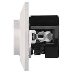 Emos Vtičnica z USB, 2,1A, bela