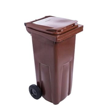 Ostatní Plastični koš za smeti, 120 l, rjav