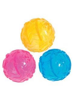 Igrača za pse Žogica za priboljške plava. TPR 8cm mešane barve KAR