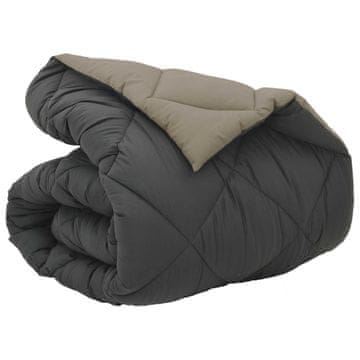 Vidaxl Zimska posteljnina Svetlo siva in antracit 220 x 155 cm