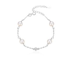 Elegantna srebrna zapestnica z biseri AGB411/21P
