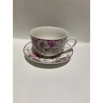 Banquet Skodelica in krožnik ROSE 240 ml