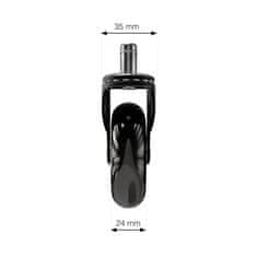 Walteco Pisarniški valjček Ø 75 mm, prozoren, pakiranje po 5 kosov