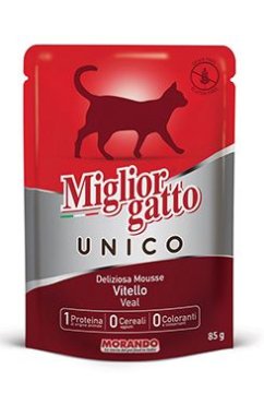 Morando Miglior Gatto Unico žepek za mačke telečje meso 85g