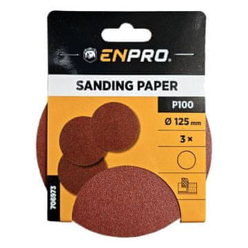 Brusni papir z velcro 100/125, 3 kosi, ENPRO